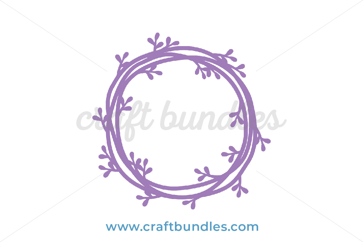 Delicate Floral Wreath SVG Cut File CraftBundles