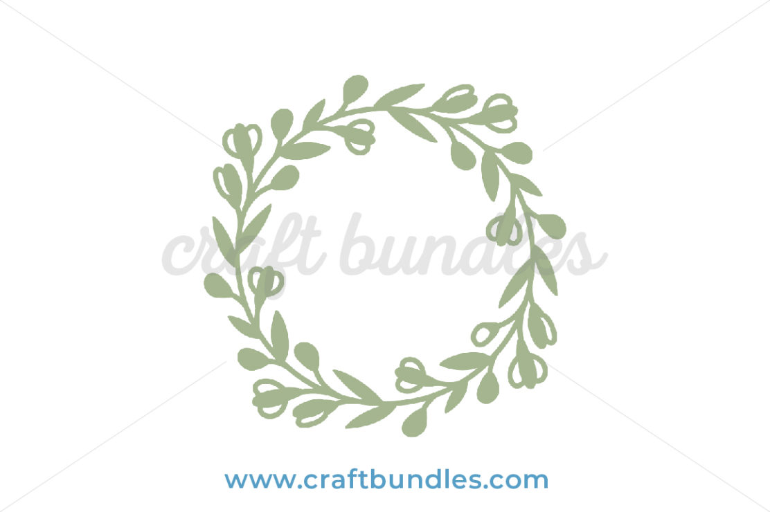 Floral Wreath SVG Cut File CraftBundles