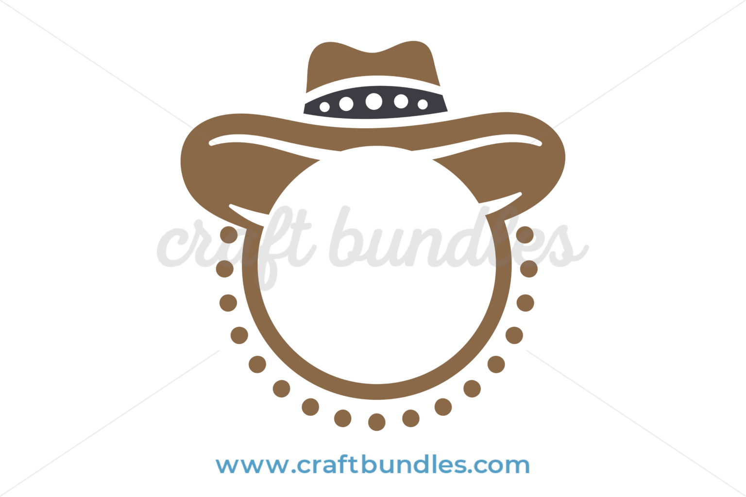 Cowboy Monogram SVG Cut File CraftBundles