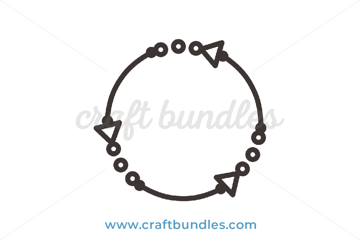 Round Arrow Frame Svg Cut File Craftbundles