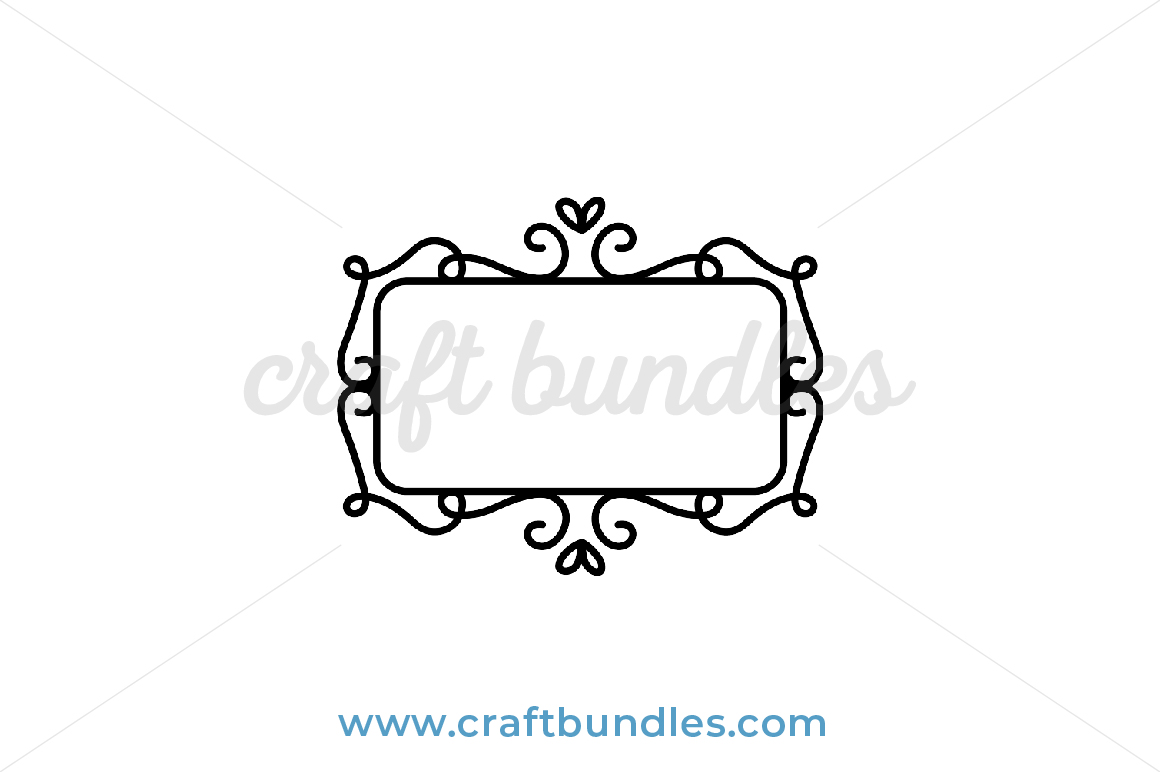 Simple Line Frame SVG Cut File - CraftBundles