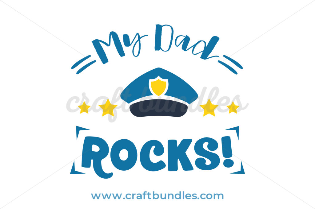 Download My Dad Rocks SVG Cut File - CraftBundles