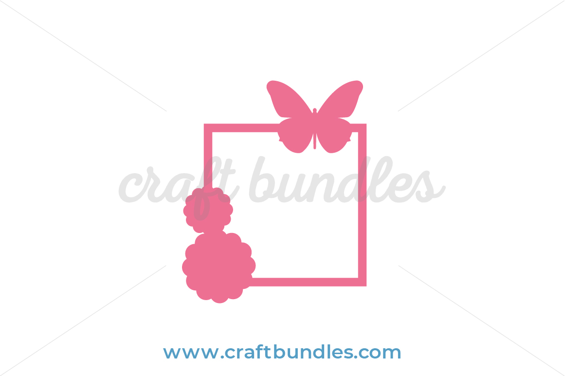 Download Butterfly Frame Svg Cut File Craftbundles
