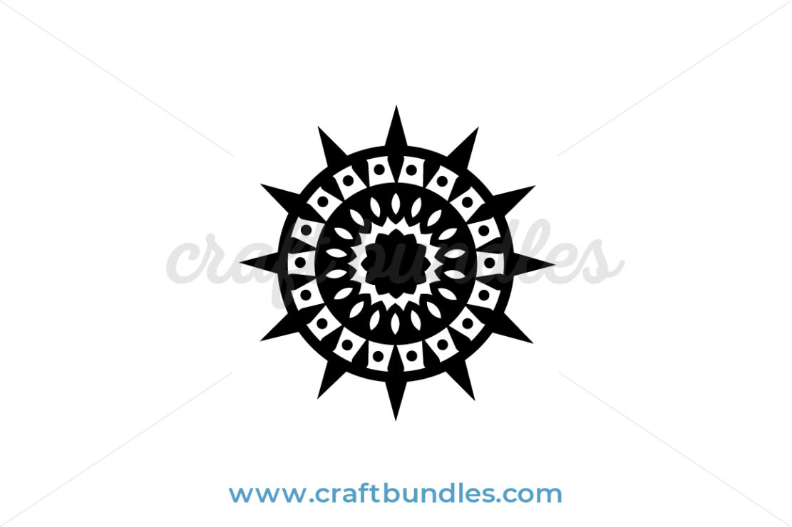 Floral Mandala Element SVG Cut File - CraftBundles