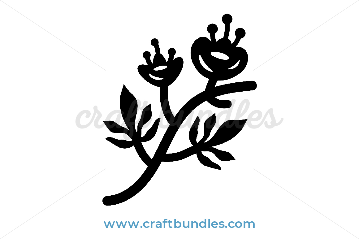 Plants On Branch SVG Cut File - CraftBundles