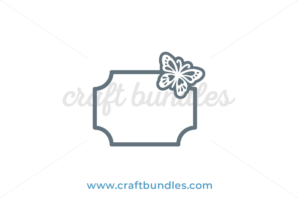 Download Butterfly Frame SVG Cut File - CraftBundles