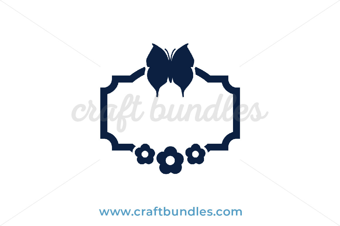 Download Butterfly Flower Frame SVG Cut File - CraftBundles