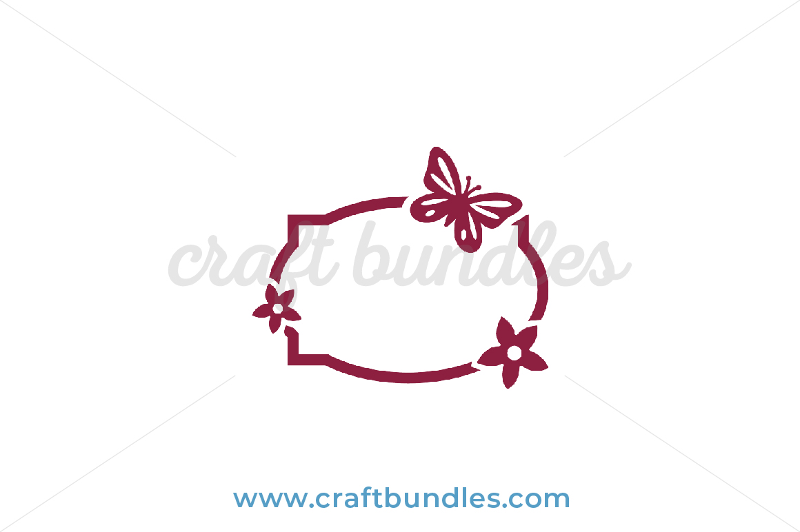 Butterfly Frame SVG Cut File - CraftBundles