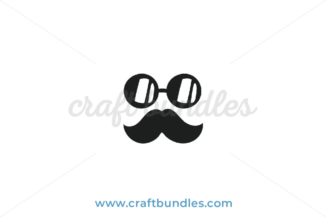 Glasses With Mustache Svg Cut File Craftbundles 