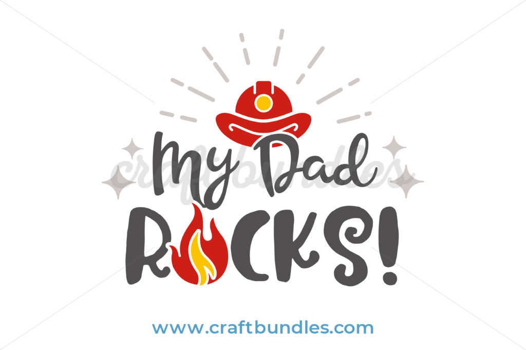Download My Dad Rocks SVG Cut File - CraftBundles