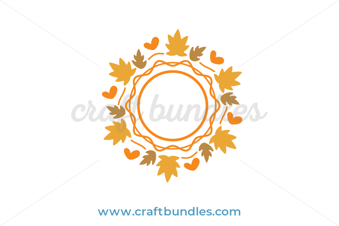 Download Round Leaf Border SVG Cut File - CraftBundles