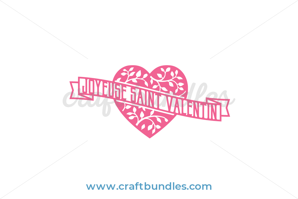 Valentine Banner Svg : Valentines Banner with Red Heart Vector Graphic