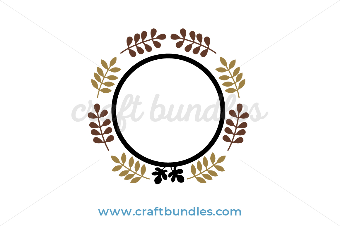 Download Round Leaf Border SVG Cut File - CraftBundles