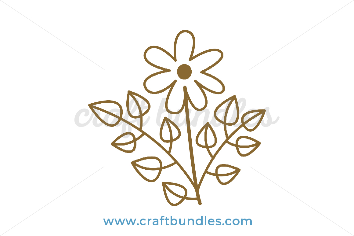 Simple Flower Design SVG Cut File CraftBundles   S IDN1457 Floral 01 1 2 