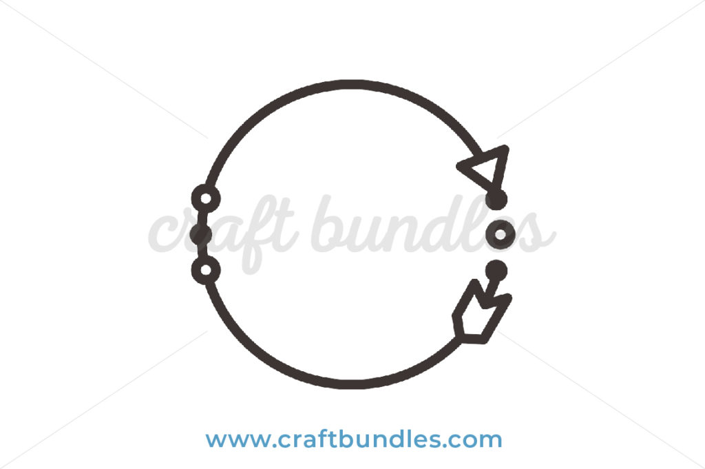 Round Arrow Frame Svg Cut File Craftbundles