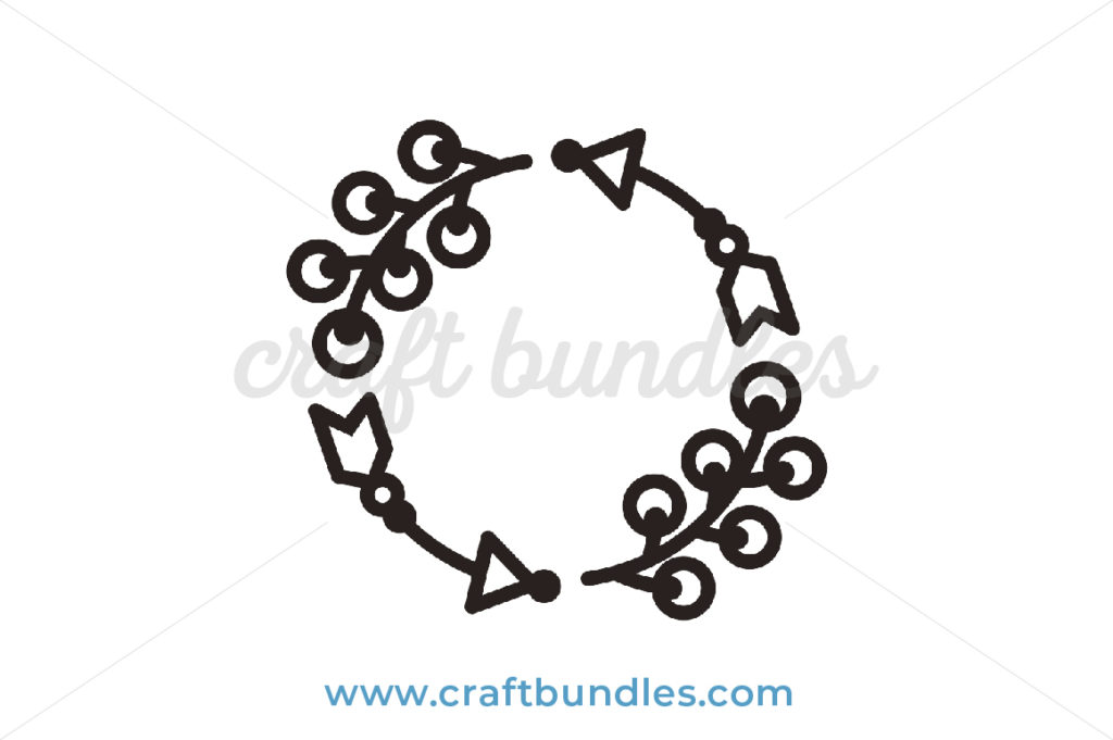 Download Arrow Wreath Frame SVG Cut File - CraftBundles