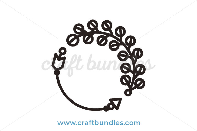 Download Arrow Wreath Frame SVG Cut File - CraftBundles