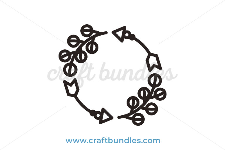 Download Arrow Wreath Frame SVG Cut File - CraftBundles