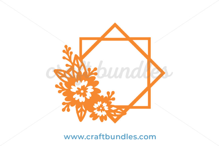 Download Delicate Floral Geometric Frame SVG Cut File - CraftBundles