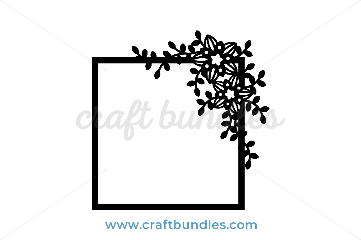 Download Decorative Floral Frame Svg Cut File Craftbundles