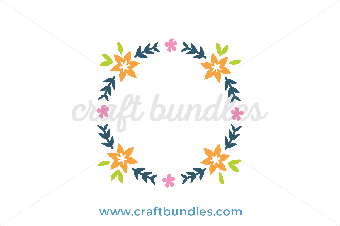 Download Flower Wreath SVG Cut File - CraftBundles