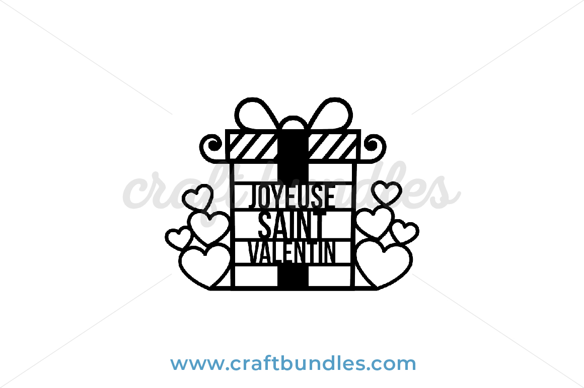 Valentine Gift Box SVG Cut File - CraftBundles