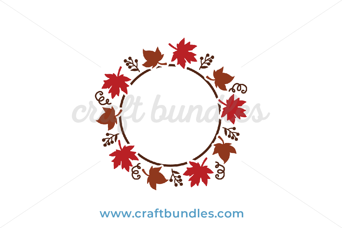 Download Round Leaf Border Svg Cut File Craftbundles