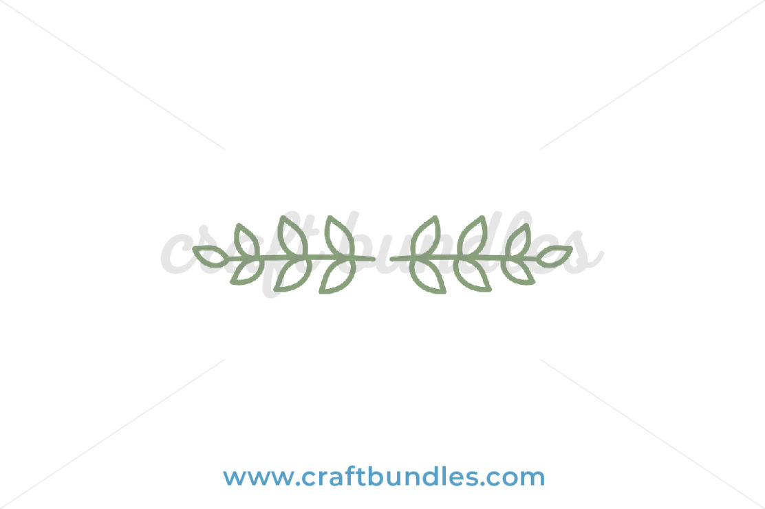 Leaves Divider SVG Cut File - CraftBundles