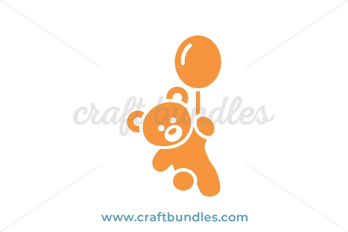 Download Bear With Balloons Svg Cut File Craftbundles