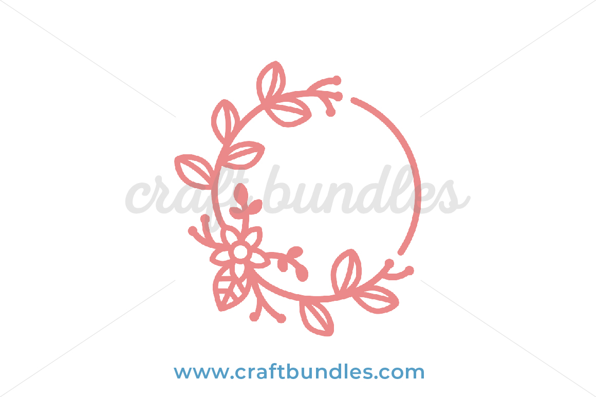 Download Simple Floral Frame SVG Cut File - CraftBundles