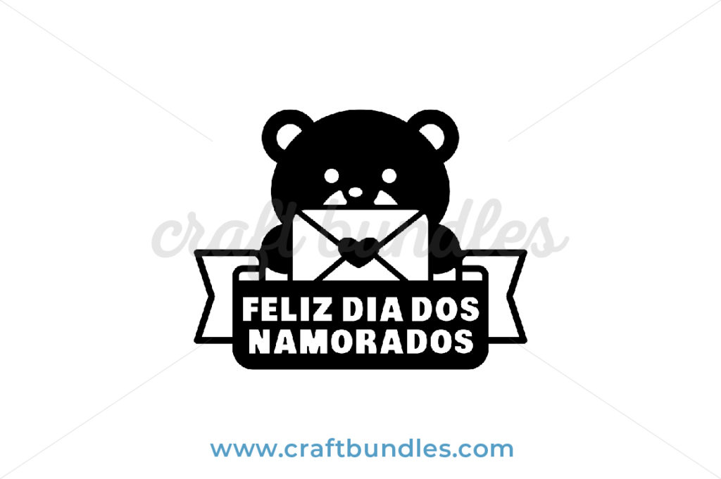 Download Valentine Teddy Bear SVG Cut File - CraftBundles