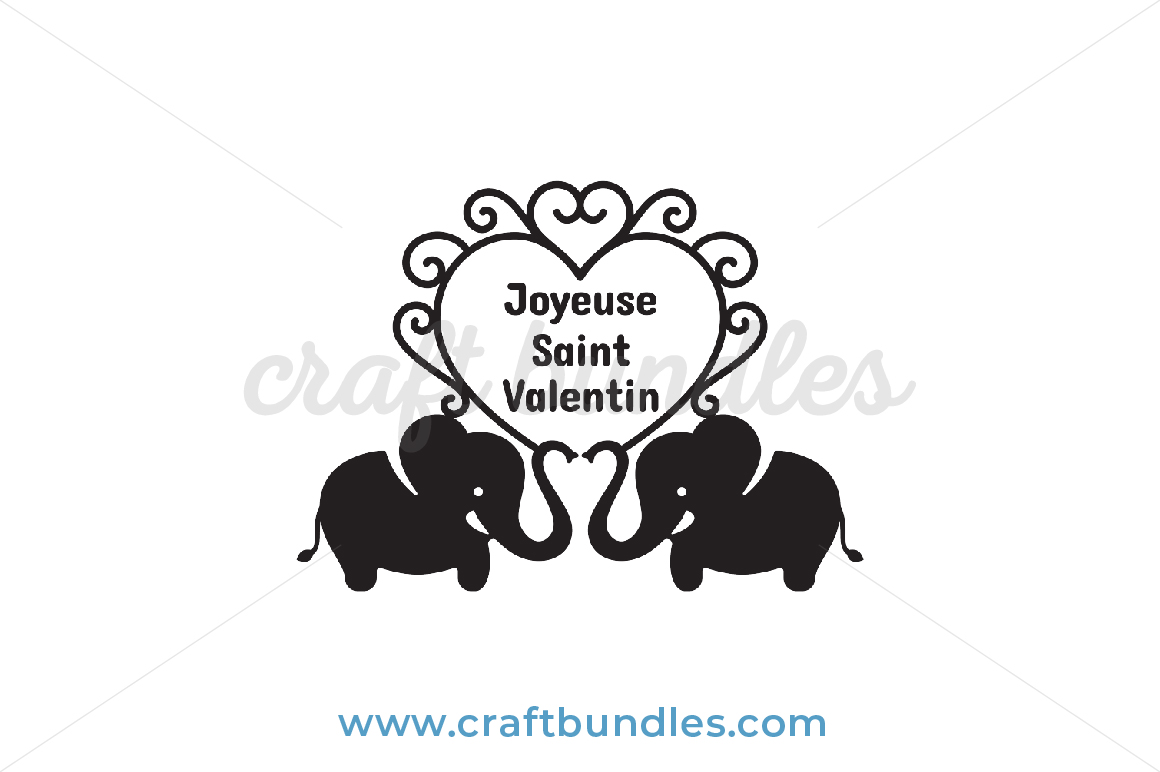 Download Valentine Elephants Svg Cut File Craftbundles