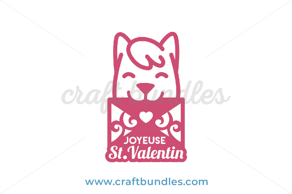 Valentine Dog SVG Cut File - CraftBundles