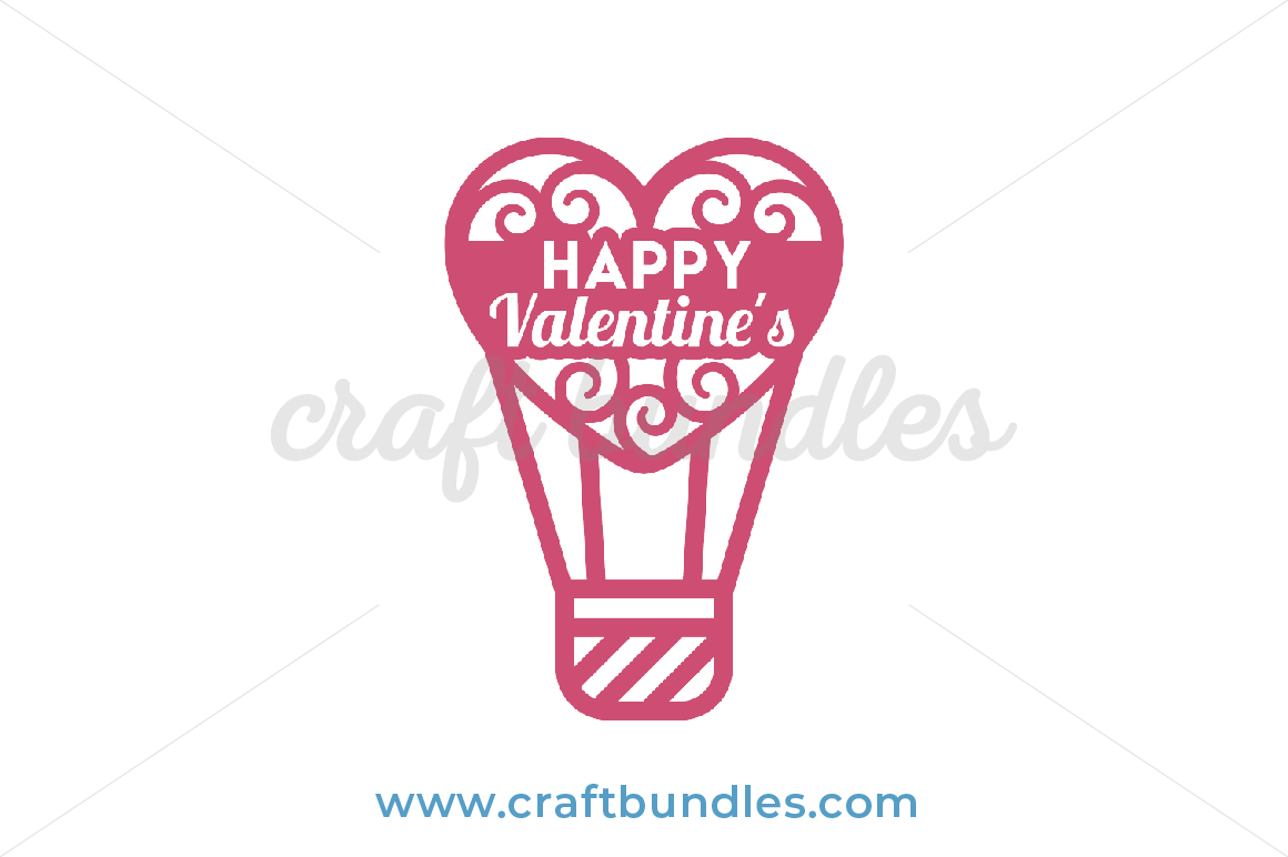 Download Valentine Hot Air Balloon SVG Cut File - CraftBundles