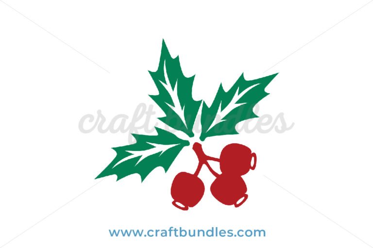 Christmas Holly SVG Cut File - CraftBundles