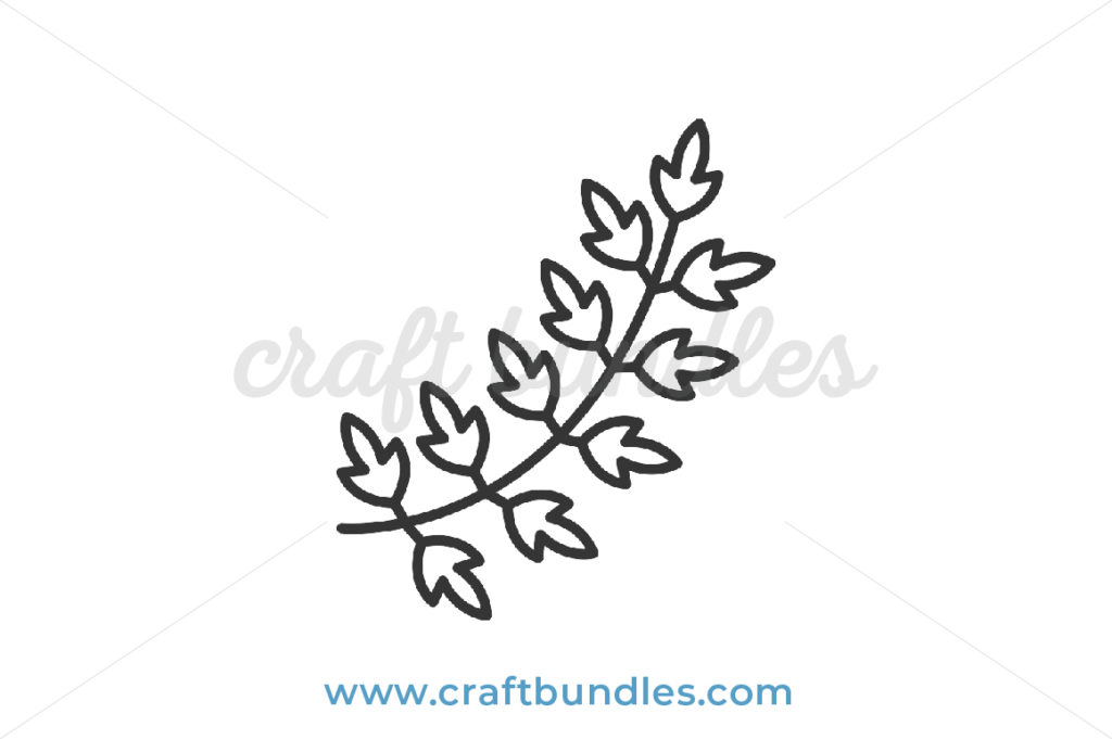 Floral Branch SVG Cut File - CraftBundles