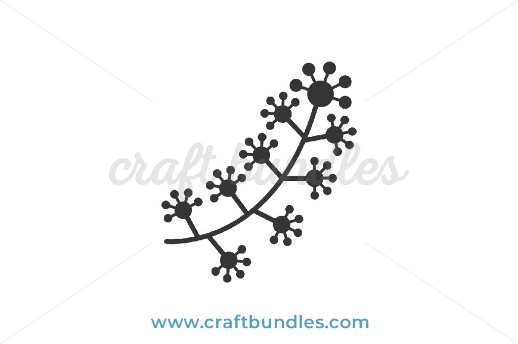 Floral Branch SVG Cut File - CraftBundles