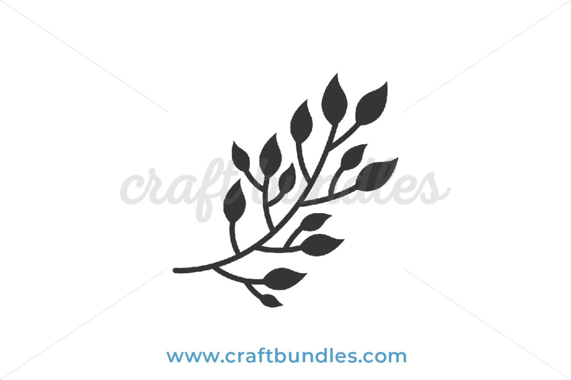 Floral Branch SVG Cut File - CraftBundles