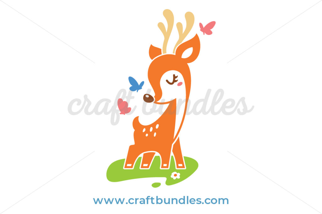 Baby Deer SVG Cut File - CraftBundles