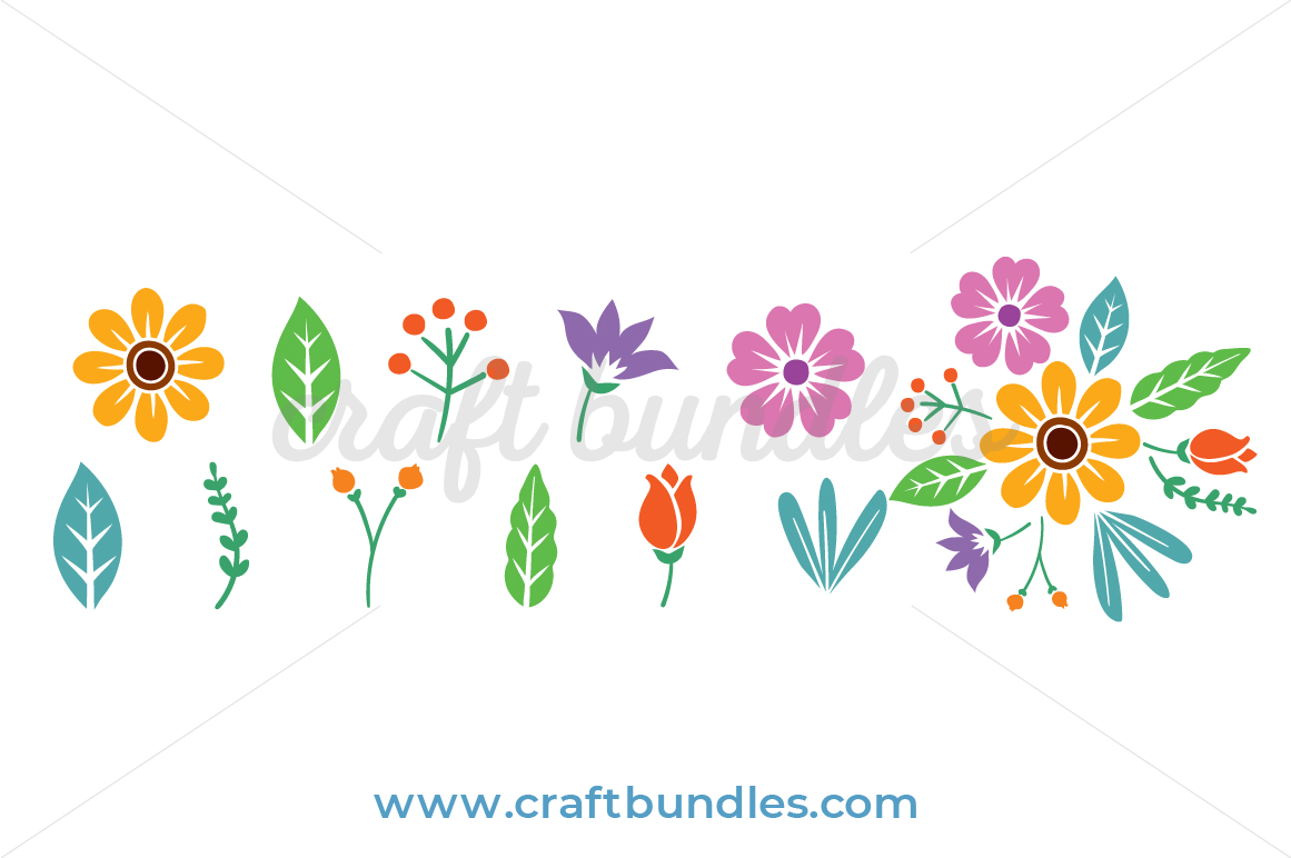Beautiful Florals SVG Cut File - CraftBundles