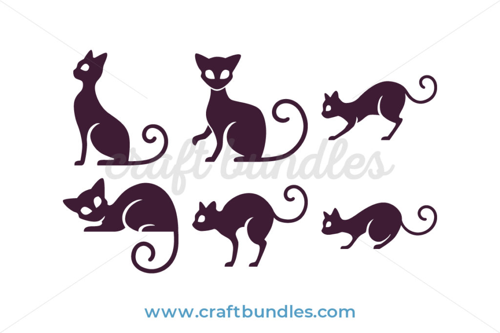 Black Cat SVG Cut File - CraftBundles