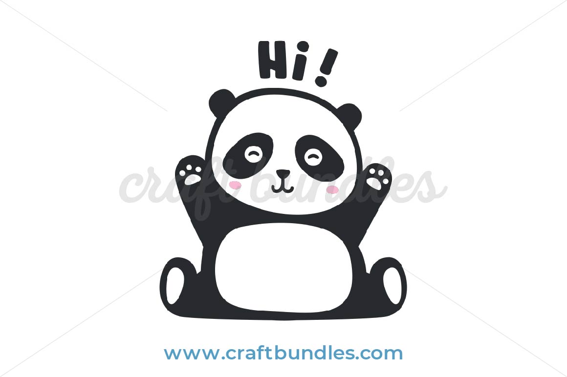 Cute baby panda layered SVG Kawaii panda cut file Cartoon panda cutting  Kids Cuttable Animal vector DXF Silhouette Cameo Cricut Vinyl Shirt