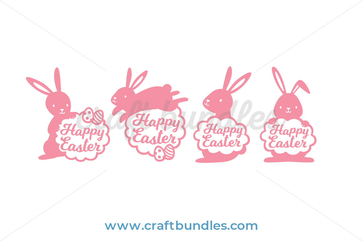 Download Happy Easter Bunny SVG Cut File - CraftBundles