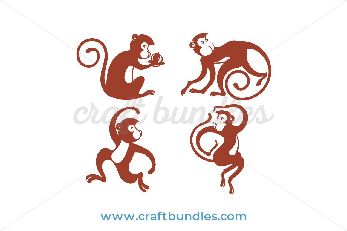 Download Monkey SVG Cut File - CraftBundles