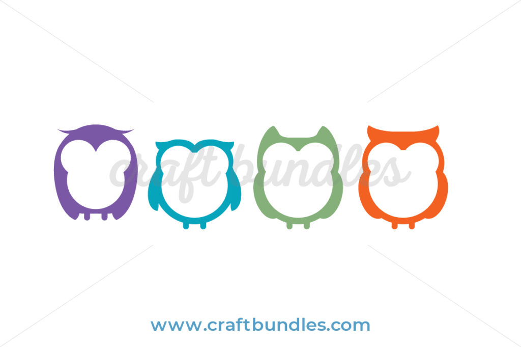 Owl Monogram SVG Cut File - CraftBundles