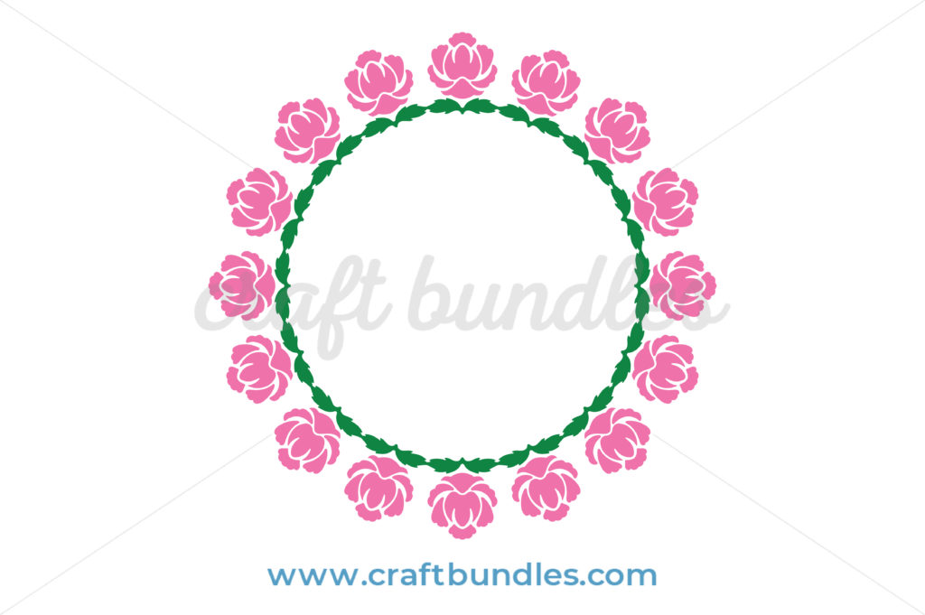 Rose Wreath SVG Cut File - CraftBundles