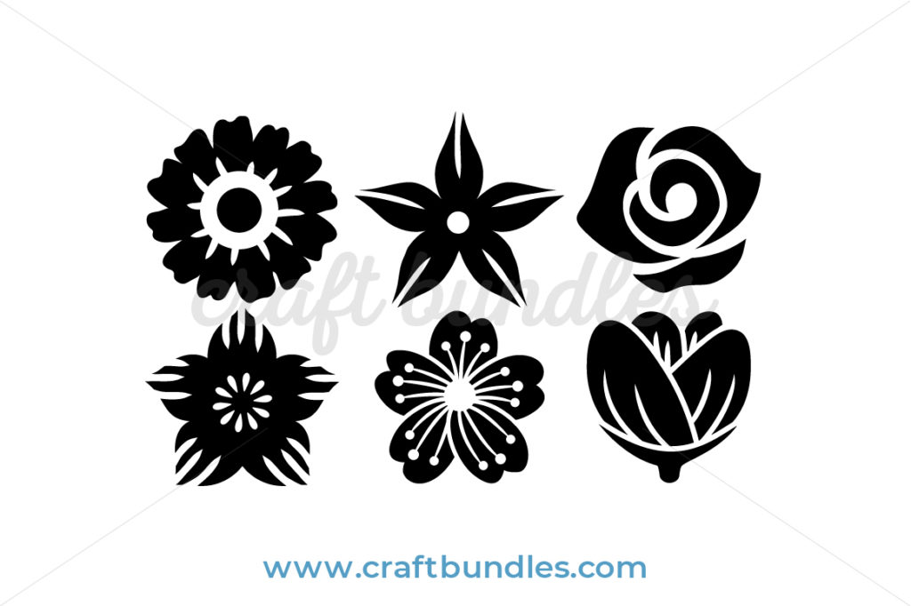 Simple Florals SVG Cut File - CraftBundles