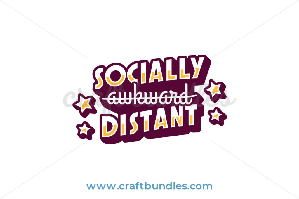 Socially Awkward SVG Cut File - CraftBundles