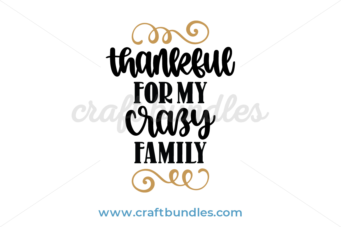 Download Thankful For My Crazy Family SVG Cut File - CraftBundles