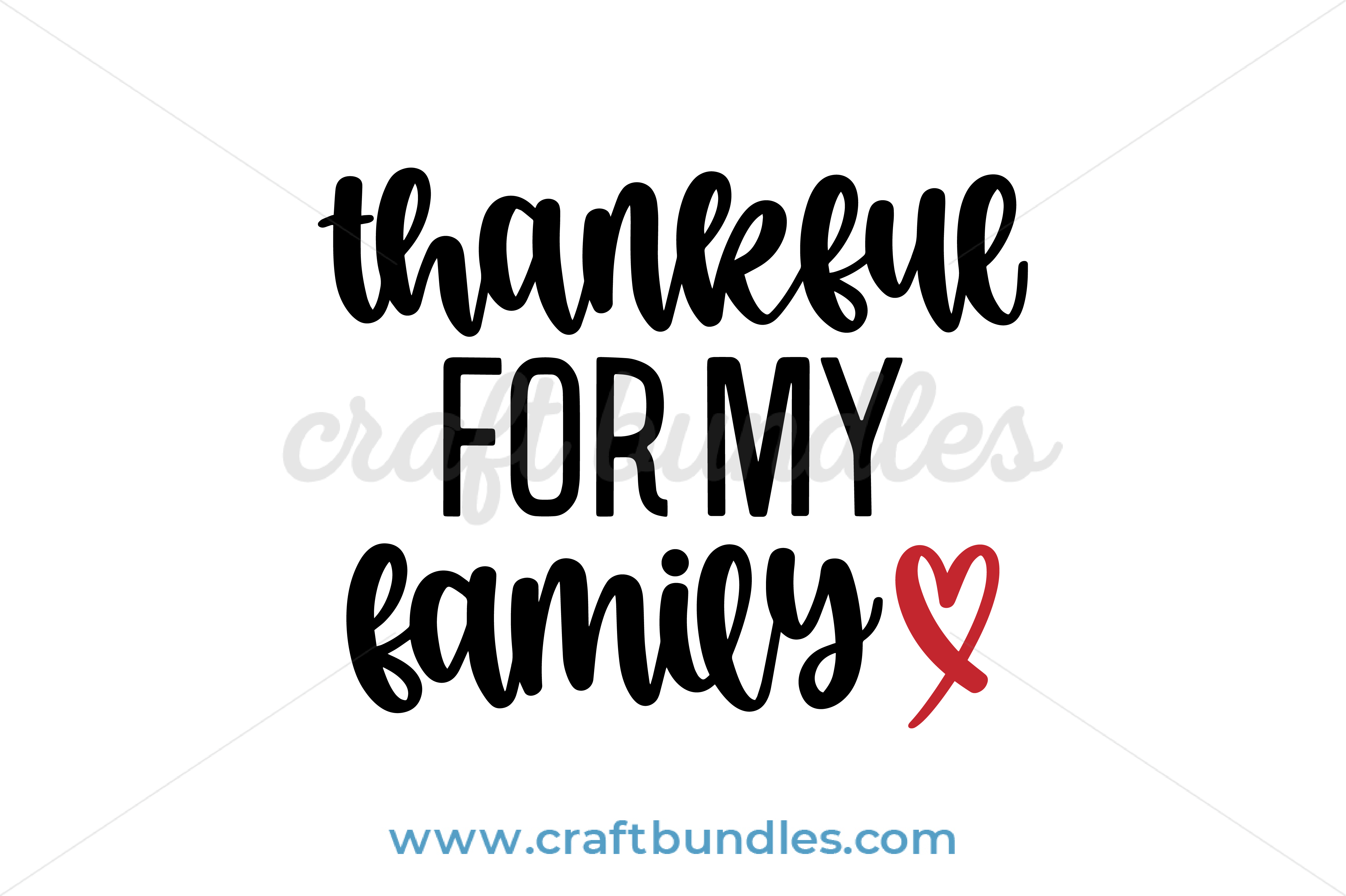 Download Thankful For My Family Svg Cut File Craftbundles
